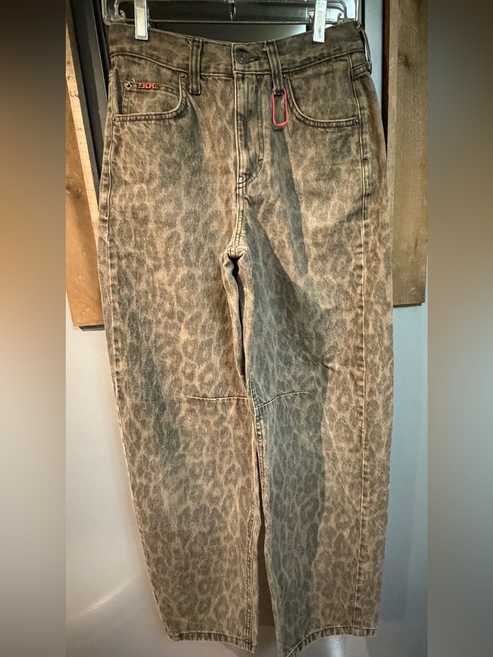 BDG barrel leg leopard jeans (new without tags)